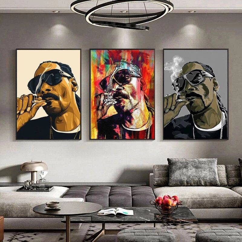 Snoop Dogg Smoking Poster E Stampe Hip Hop Rapper Portrait Canvas Painting  On The Wall Art Pictures For Living Room Decor|pittura E Calligrafia| –  Aliexpress Pertaining To 2017 Hip Hop Design Wall Art (View 3 of 20)