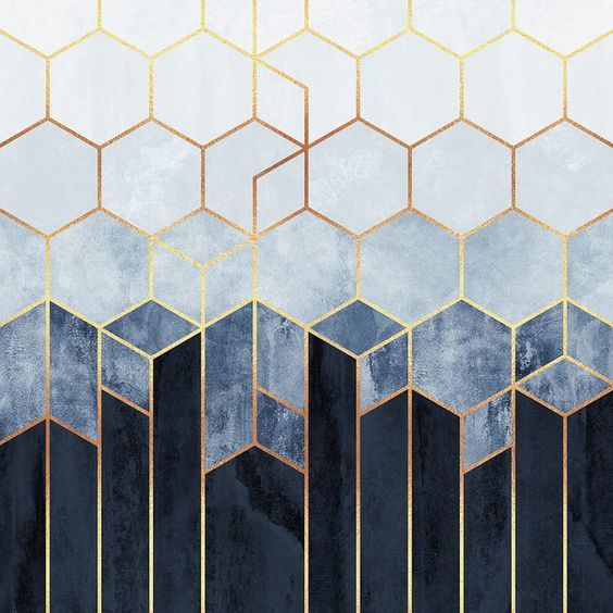 Soft Blue Hexagons Art Printelisabeth Fredriksson | Hexagon Wallpaper,  Art Deco Interior, Interior Deco Within 2018 Teal Hexagons Wall Art (View 1 of 20)