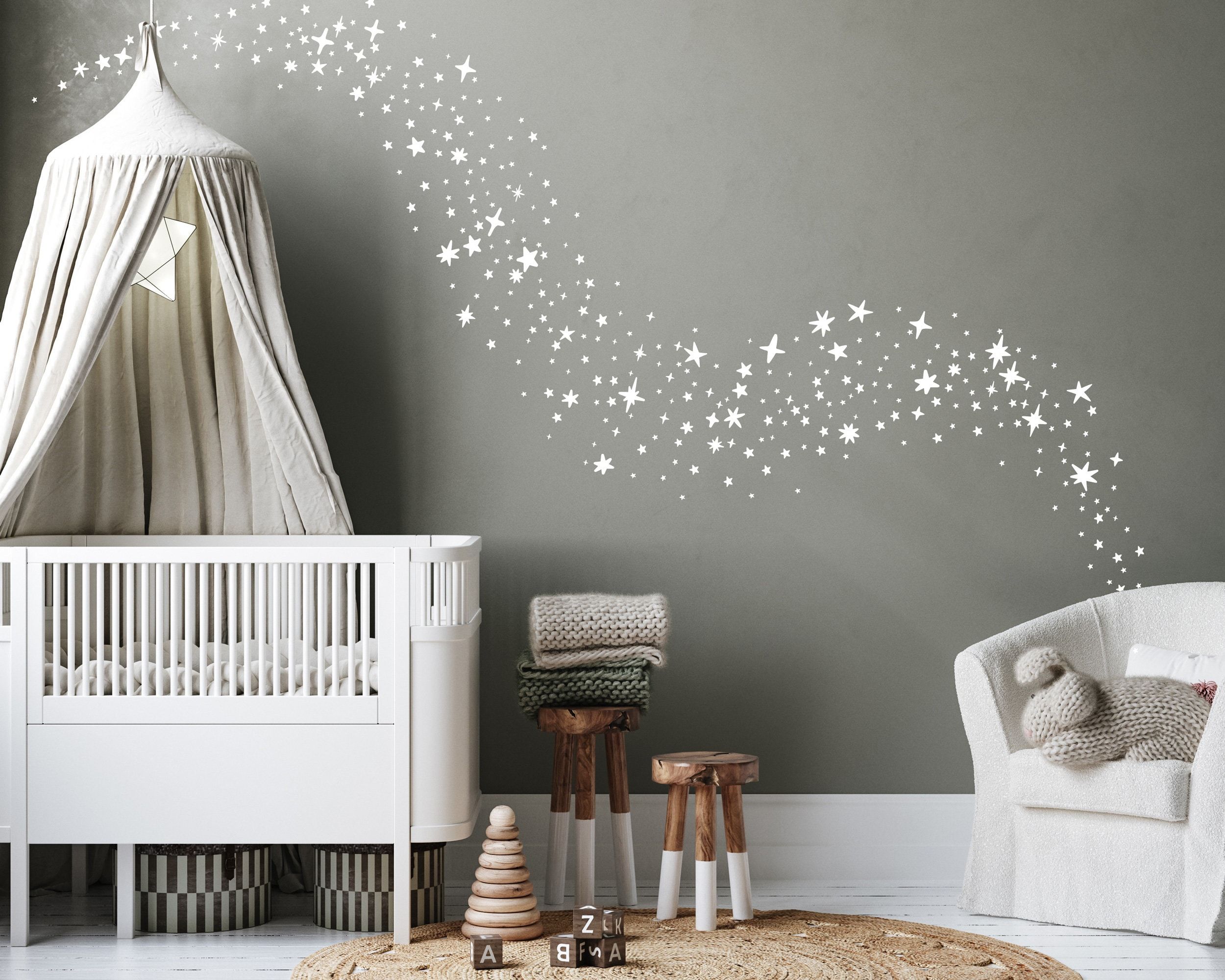 Sparkles And Stars Wall Decals Nursery Decals Star Decals – Etsy In Most Recently Released Stars Wall Art (View 2 of 20)