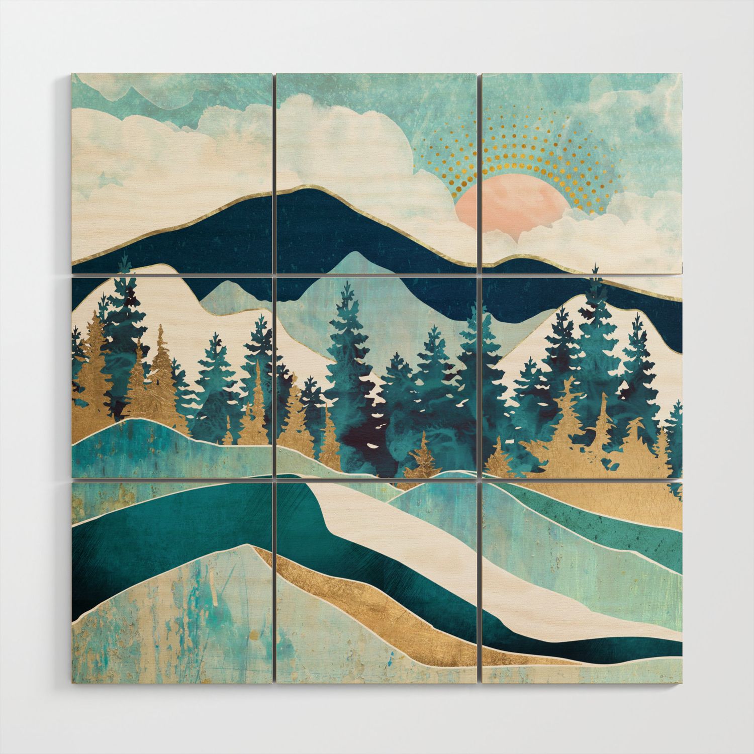 Summer Forest Wood Wall Artspacefrogdesigns | Society6 In 2017 Summer Vista Wall Art (View 12 of 20)
