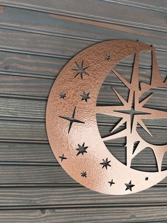 Sun Moon Stars Metal Art Wall Art Home Decor Garden Art – Etsy In 2017 Stars Wall Art (View 14 of 20)