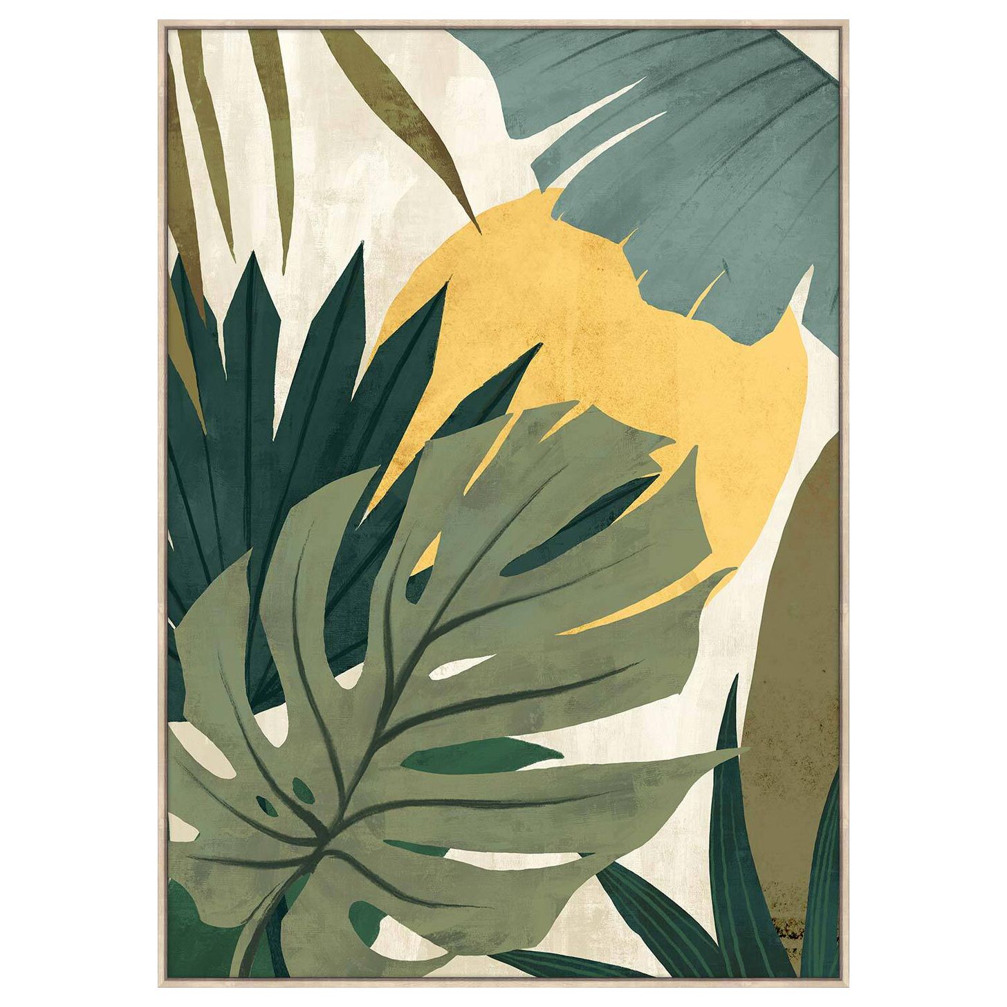 Sunday Homewares Tropical Evening Framed Canvas Wall Art | Temple & Webster In Most Up To Date Tropical Evening Wall Art (View 2 of 20)
