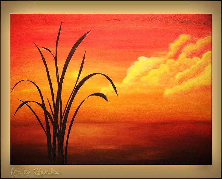 Sunset Palm Landscape Abstract Art Painting | Acrylic Wall Art Canvas For  Living Room |sunset Landscapes | Cgmodernart | Sunset Painting, Abstract Art  Painting, Art Painting Gallery With Regard To Most Up To Date Sunset Landscape Wall Art (View 11 of 20)
