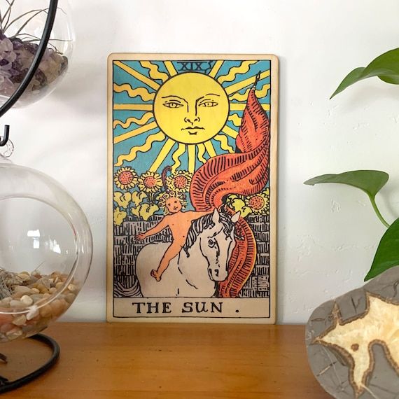 Tarot Cards The Sun Wall Art Wood Wall Decor The Sun Tarot – Etsy Italia Within Most Recently Released The Sun Wall Art (View 1 of 20)