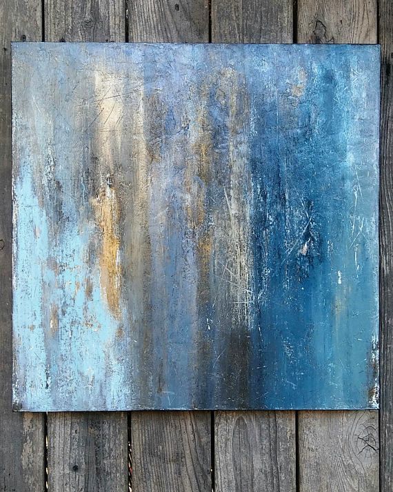 Teal Blue Gold Contemporary Abstract Painting 24 X 24 Canvas Wall Art | Art  Abstrait Contemporain, Peinture Abstraite Contemporaine, Peinture Abstraite Regarding Most Recently Released Gold And Teal Wood Wall Art (View 4 of 20)