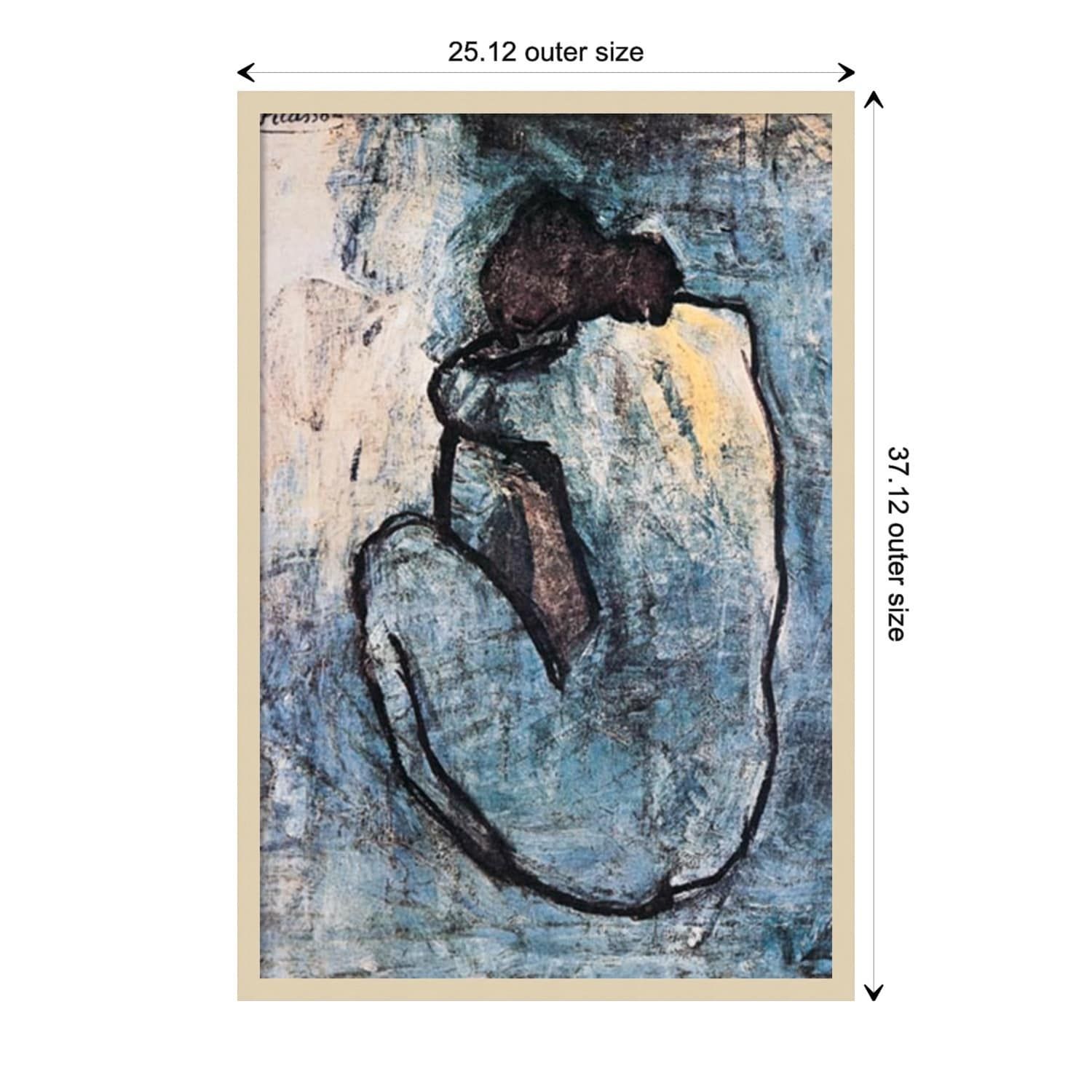 The Blue Nude (seated Nude) 1902pablo Picasso Framed Textured Wall Art  Print – On Sale – Overstock – 32845862 Within 2018 Blue Nude Wall Art (View 18 of 20)
