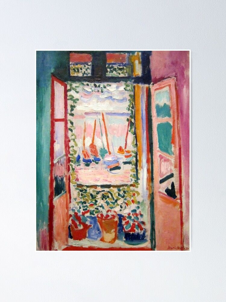 The Open Window  Henri Matisse" Poster For Salelexbauer | Redbubble Pertaining To Most Popular The Open Window Wall Art (View 7 of 20)