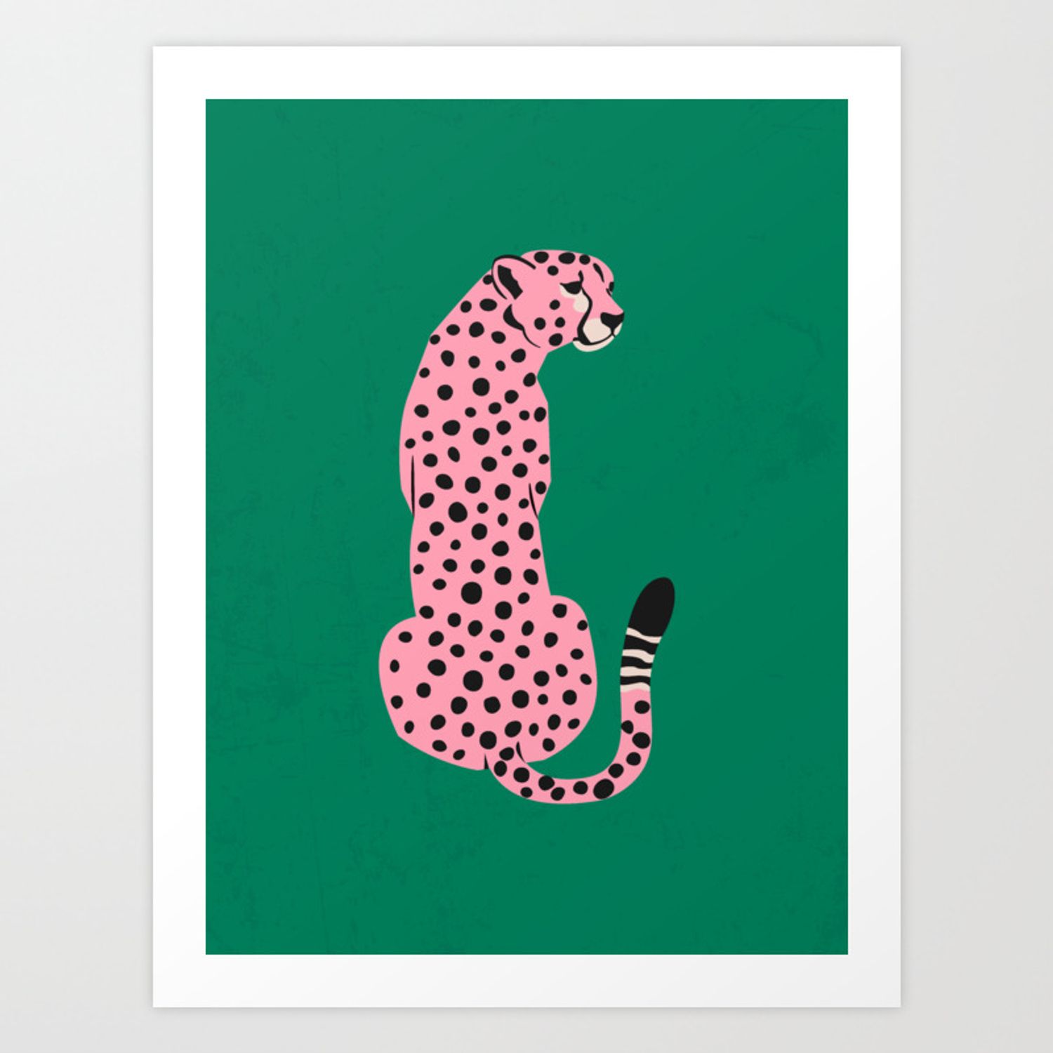 The Stare: Pink Cheetah Edition Art Printayeyokp | Society6 Within Recent Cheetah Wall Art (View 11 of 20)