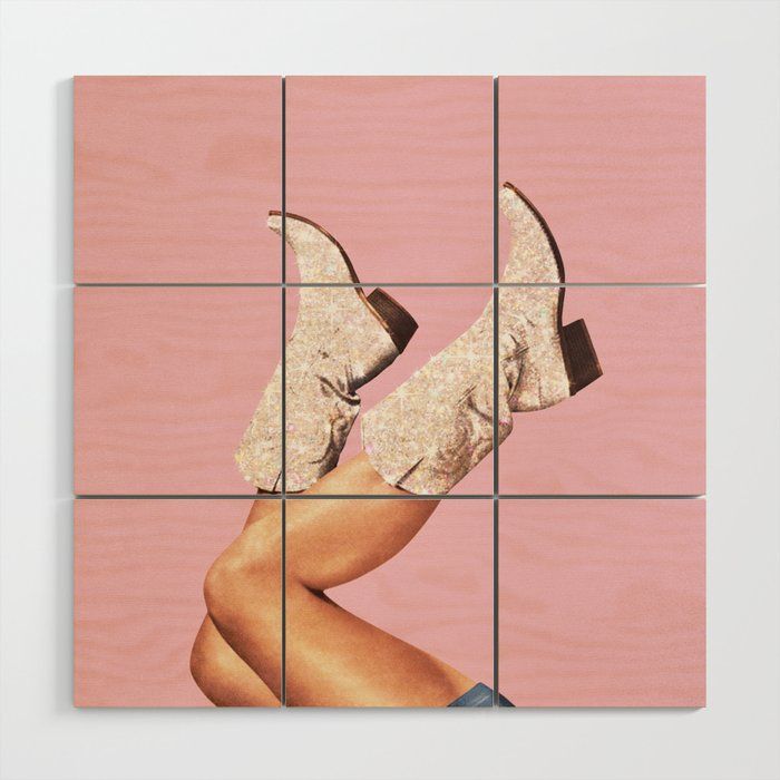 These Boots – Glitter Pink Wood Wall Artvertigo Artography | Society6 Pertaining To Best And Newest Glitter Pink Wall Art (View 19 of 20)