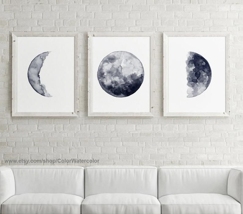 This Item Is Unavailable – Etsy | Moon Phases Art, Moon Wall Art, Sea Life Wall  Art Throughout 2017 The Moon Wall Art (View 15 of 20)
