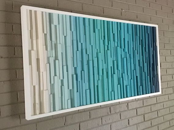 Transcending Color Works /mist/wood Wall Art Modern Wood Art – Etsy | Wood  Wall Art Diy, Reclaimed Wood Art, Wood Wall Art In Recent Blue Wood Wall Art (View 1 of 20)