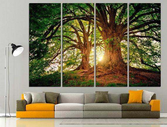Tree Canvas Wall Art Forest Canvas Art Nature Prints Extra – Etsy Italia For Most Popular Forest Wall Art (View 2 of 20)