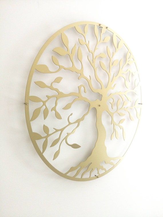 Tree Of Life Metal Wall Art Gold Wall Decor Family Tree Wall – Etsy Italia In Current Golden Wall Art (Gallery 20 of 20)