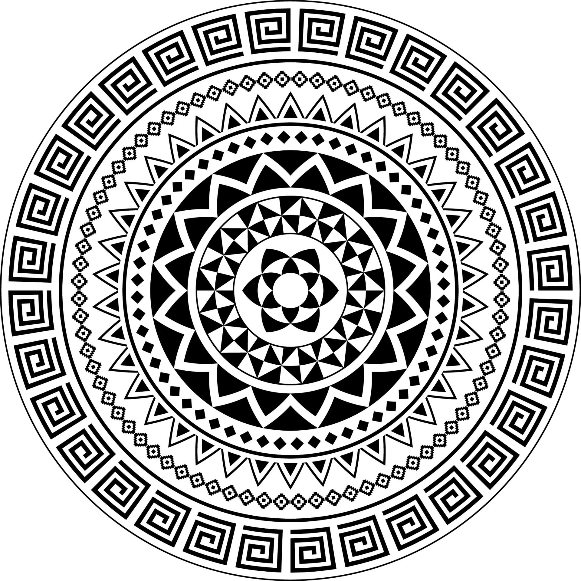 Tribal Mandala, Abstract Circular Tribal Polynesian Mandala, Vector  Ornament For Wall Art Design 4907227 Vector Art At Vecteezy Within 2017 Tribal Pattern Wall Art (View 14 of 20)