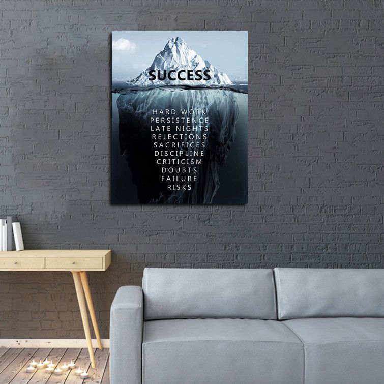 Trinx Success Hard Work – Wrapped Canvas Print | Wayfair Throughout Most Recent Perfect Touch Wall Art (View 18 of 20)