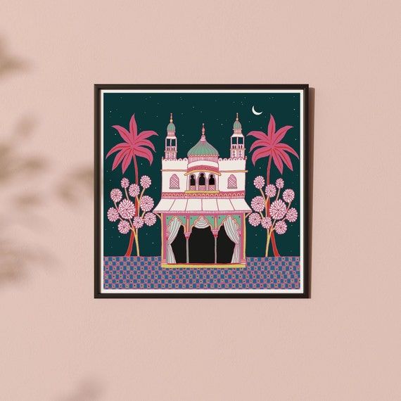 Tropical Evening Print India Art Print Digital Print Wall – Etsy In 2018 Tropical Evening Wall Art (View 3 of 20)