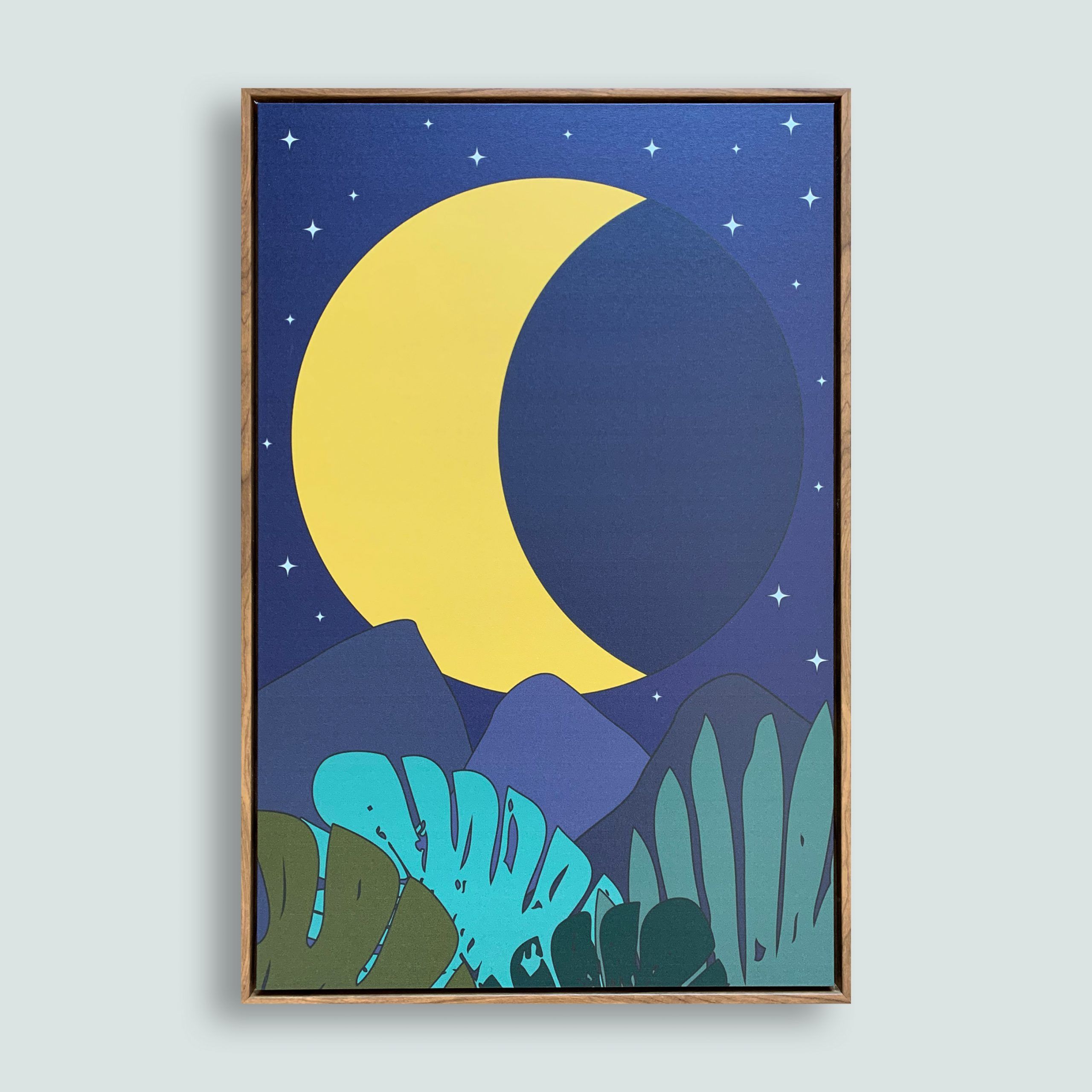 Tropical Night Moon Wall Art – Wonderful Whirl With Regard To Most Up To Date Tropical Evening Wall Art (View 6 of 20)