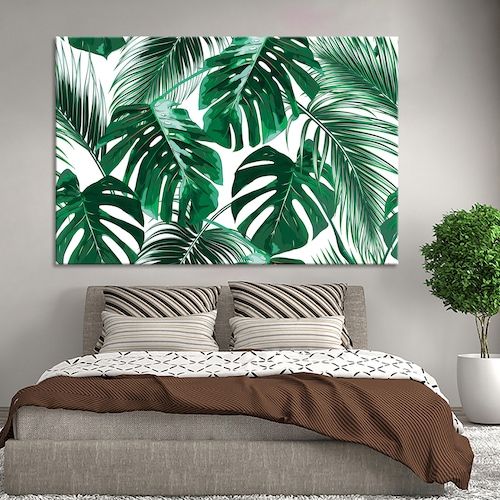Tropical Palm Leaves Wall Art Palm Leaf Wall Art Canvas Print – Etsy With Regard To Current Tropical Leaves Wall Art (View 12 of 20)