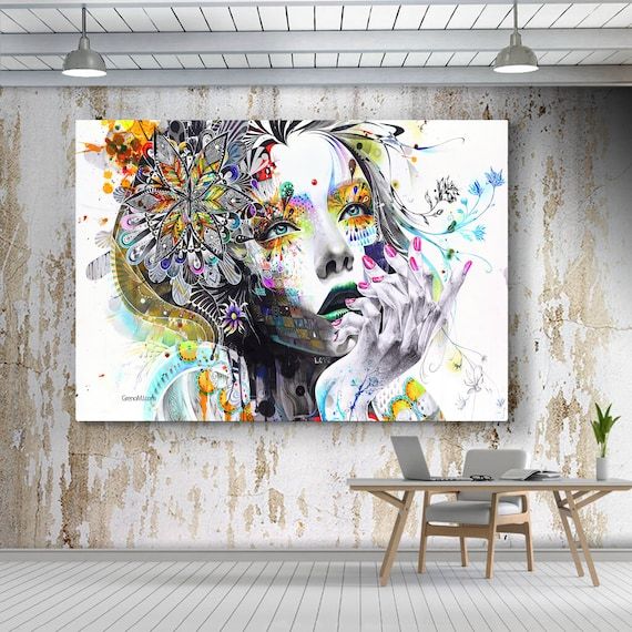 Urban Princess Graffiti Street Art Princess Rainbow Color – Etsy France With Regard To Most Recently Released Urban Wall Art (View 6 of 20)