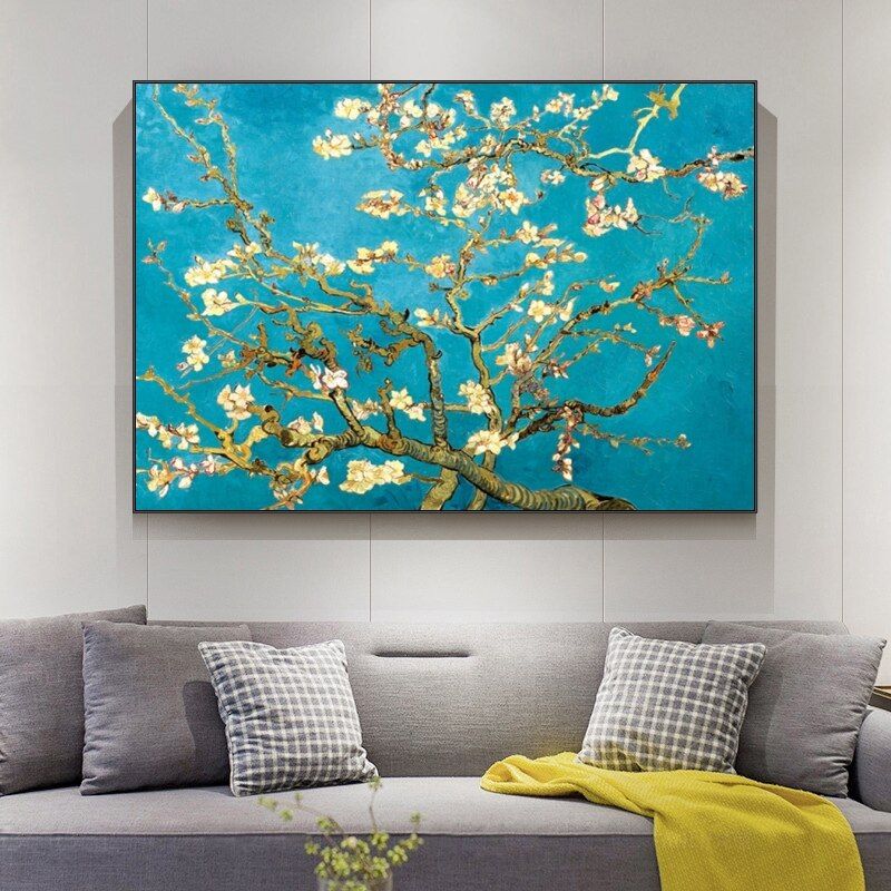 Van Gogh Almond Blossom Canvas Art Paintings On The Wall Art Posters And  Prints Impressionist Flowers Pictures For Living Room – Mykozydecor For Current Almond Blossoms Wall Art (View 19 of 20)