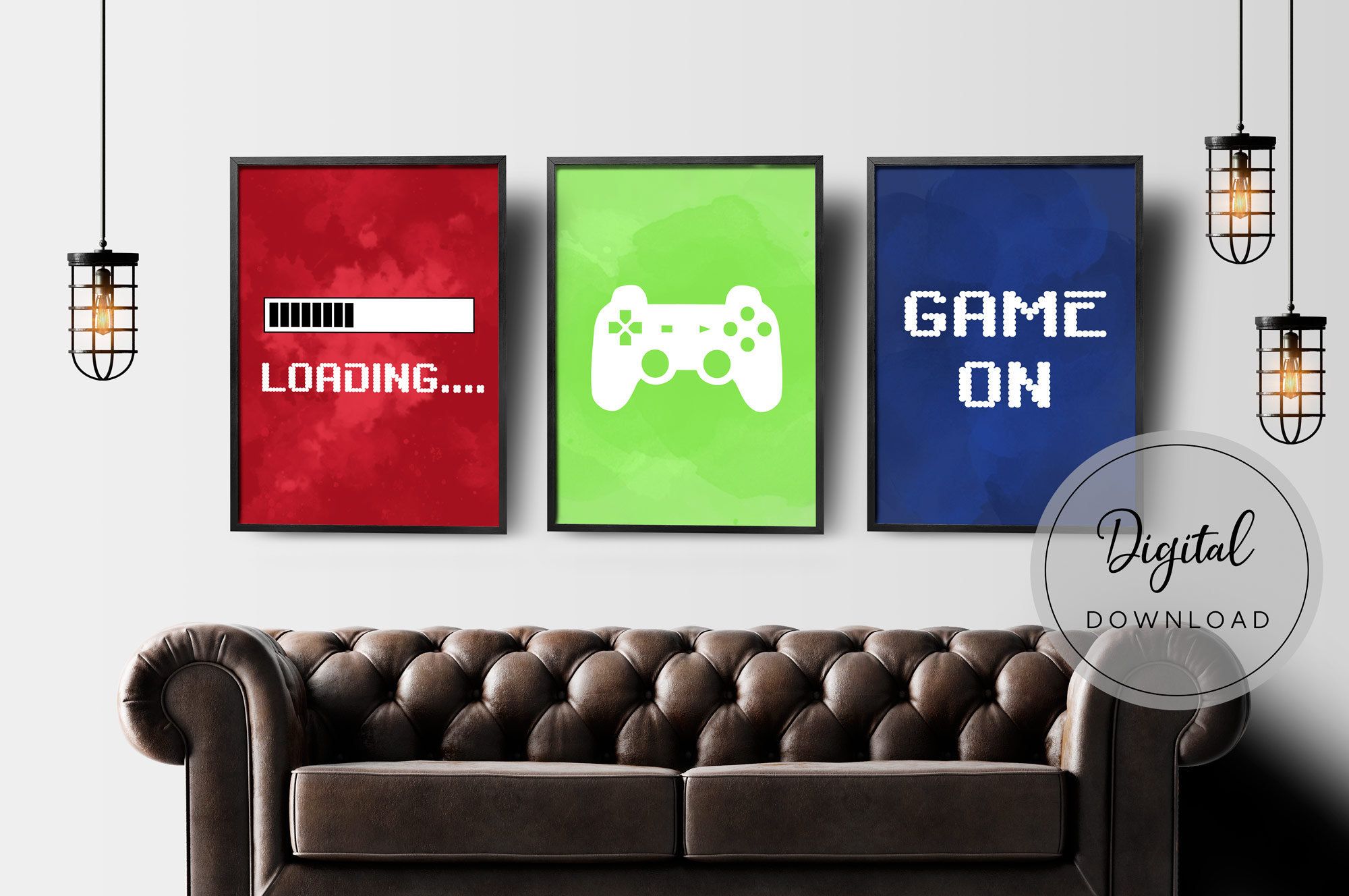 Video Game Wall Art Gaming Wall Art Set Of 3 Gaming Prints – Etsy France Pertaining To Latest Games Wall Art (View 4 of 20)