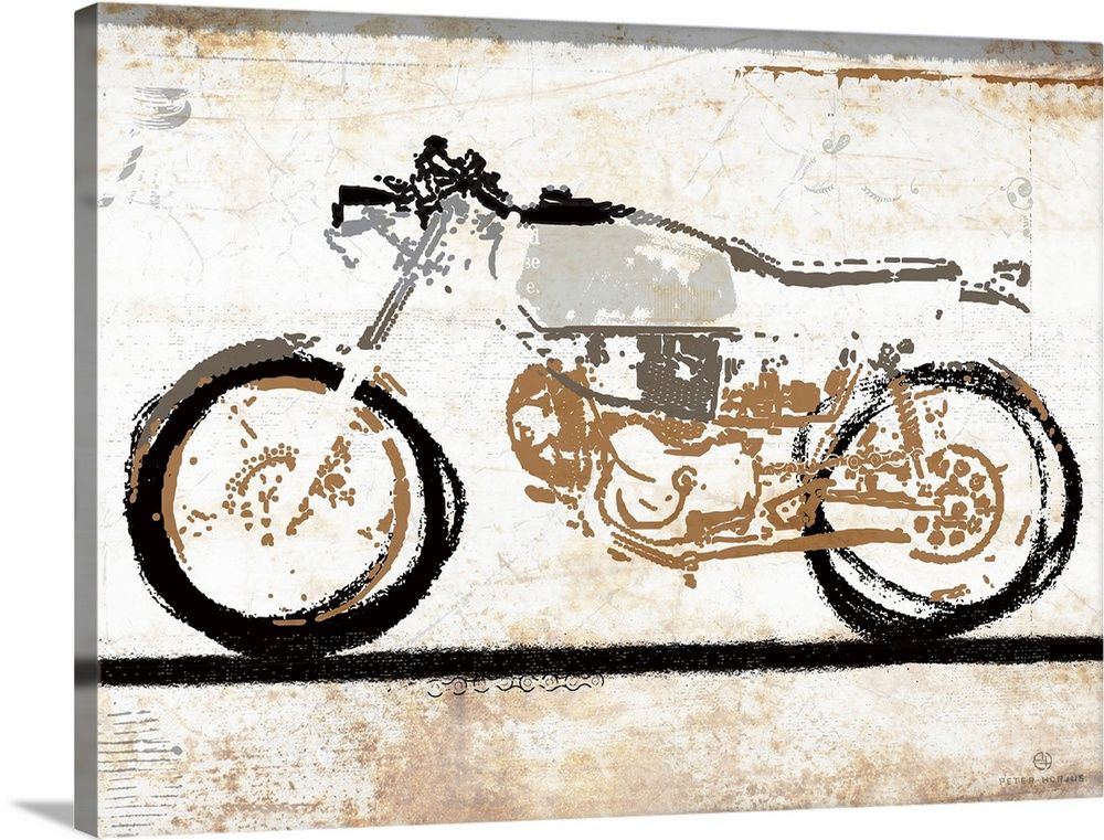 Vintage Motorcycle 1 Wall Art, Canvas Prints, Framed Prints, Wall Peels |  Great Big Canvas Pertaining To Recent Vintage Rust Wall Art (View 9 of 20)