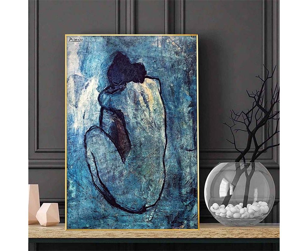 Wall Art – Blue Nudepablo Picasso – Canvas Prints Poster Prints (canvas  Framed – Gold – Ready To Hang) | Www.catch (View 17 of 20)