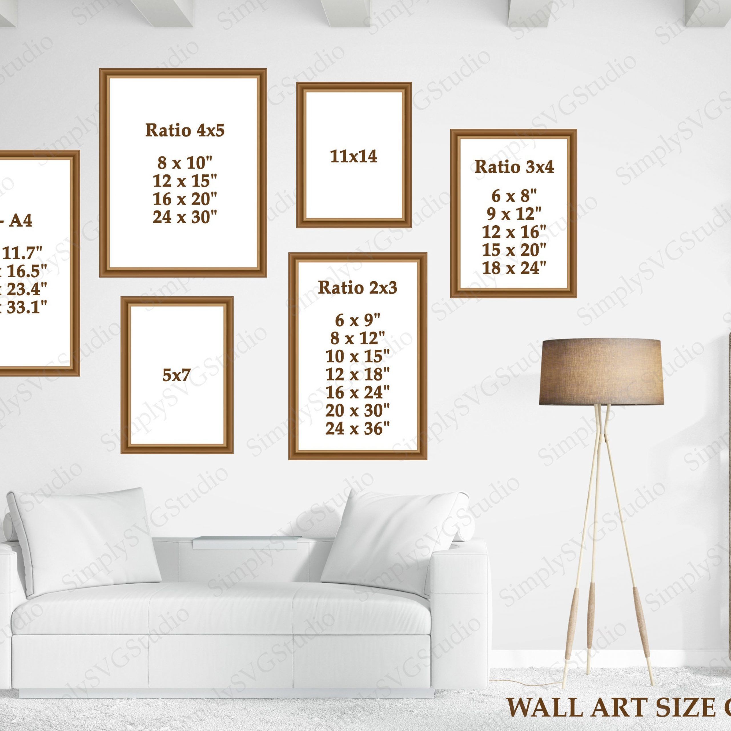 Wall Art Size Guide Print Size Guide Wall Display Guide – Etsy Intended For Recent Poster Print Wall Art (View 2 of 20)