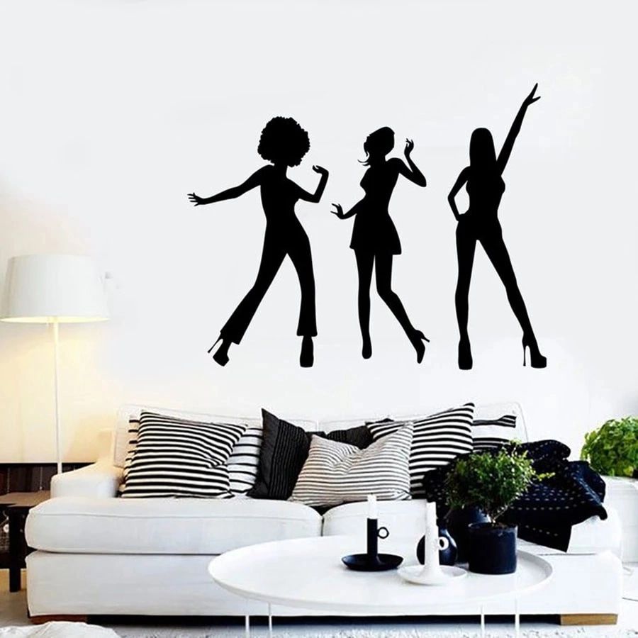Wall Decal Music Sexy Disco Girl Woman Bedroom Living Room Dance Room Home  Decoration Vinyl Wall Stickers Mural Art S790|wall Stickers| – Aliexpress Within Recent Disco Girl Wall Art (View 11 of 20)