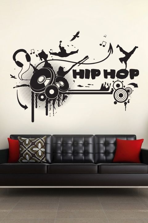 Wall Decals Hip Hop 2  Walltat Art Without Boundaries | Diy Wall Decals,  Wall Decals, Music Wall Decal In Most Current Hip Hop Design Wall Art (View 9 of 20)
