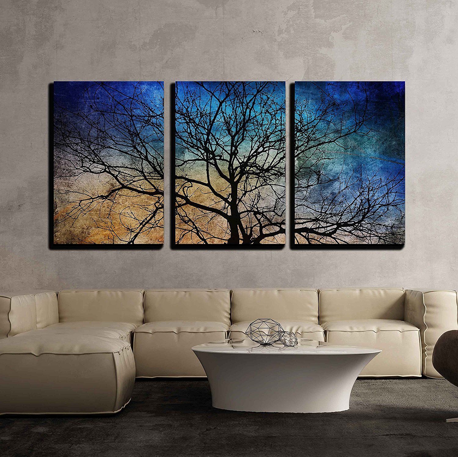 Wall26 3 Piece Canvas Wall Art – Black Tree Branches On Abstract Colorful  Background – Modern Home Decor Stretched And Framed Ready To Hang –  16"x24"x3 Panels – Walmart With Latest Colorful Branching Wall Art (View 10 of 20)