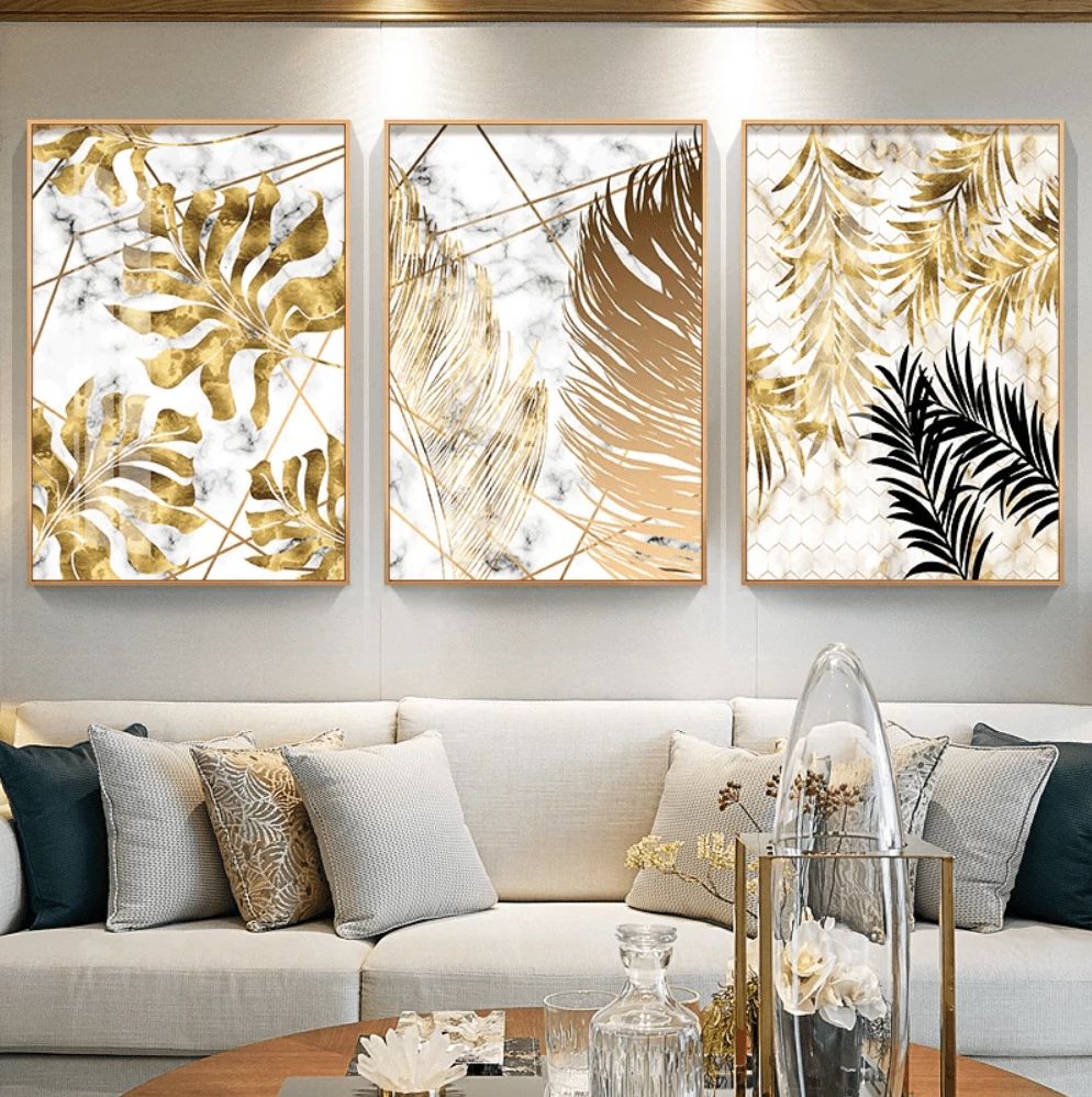 Wholesale Abstract Design Wall Art Golden Leaf Wall Art Canvas Stretched  Canvas Painting – Buy Wall Art Canvas,canvas Painting,abstract Painting  Product On Alibaba With 2018 Abstract Pattern Wall Art (View 11 of 20)