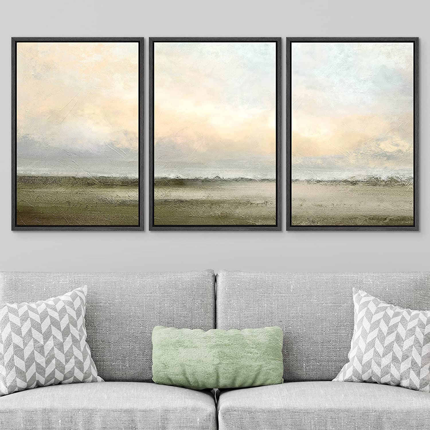 Wrought Studio Signleader Framed Canvas Print Wall Art Set Minimal Pastel  Sunset Desert Landscape Nature Abstract Illustrations Modern Art Decorative  Nordic Rustic For Living Room, Bedroom, Office – 3 Piece On | Wayfair With Latest Pastel Sunset Wall Art (View 13 of 20)