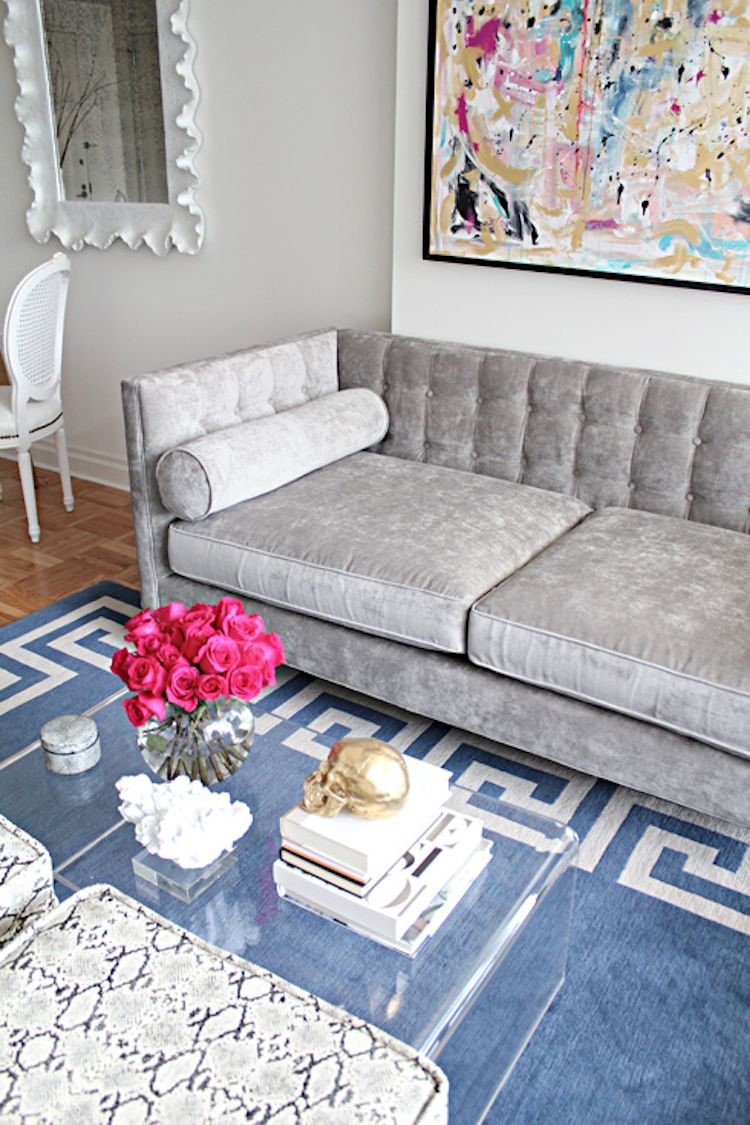12 Gray Velvet Sofas For The Living Room You'll Love! For Light Gray Velvet Sofas (Gallery 1 of 20)