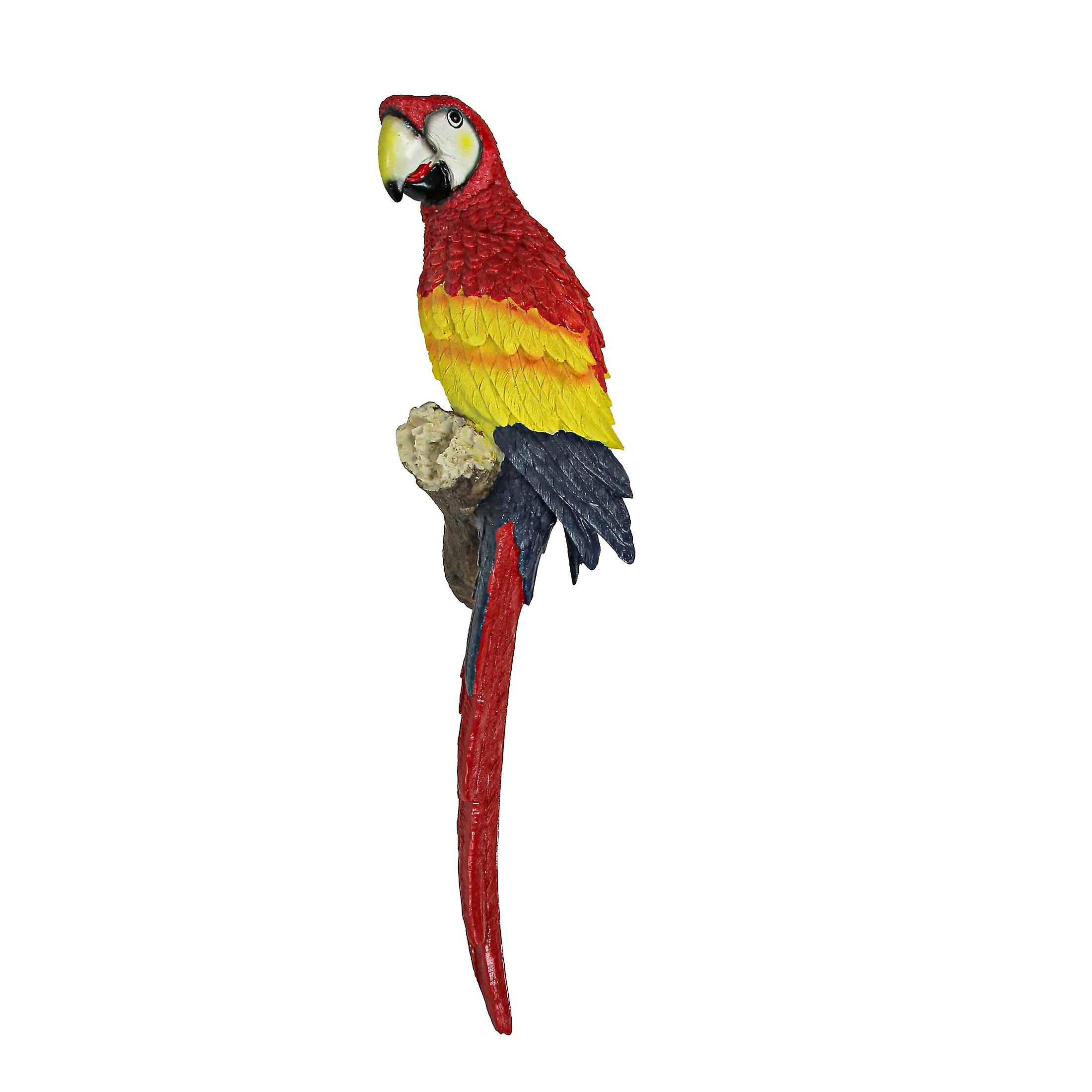 18 Inch Tropical Scarlet Macaw Parrot Wall Sculpture Bird Home Decor Art |  Fruugo Ie Intended For Most Up To Date Bird Macaw Wall Sculpture (Gallery 14 of 20)