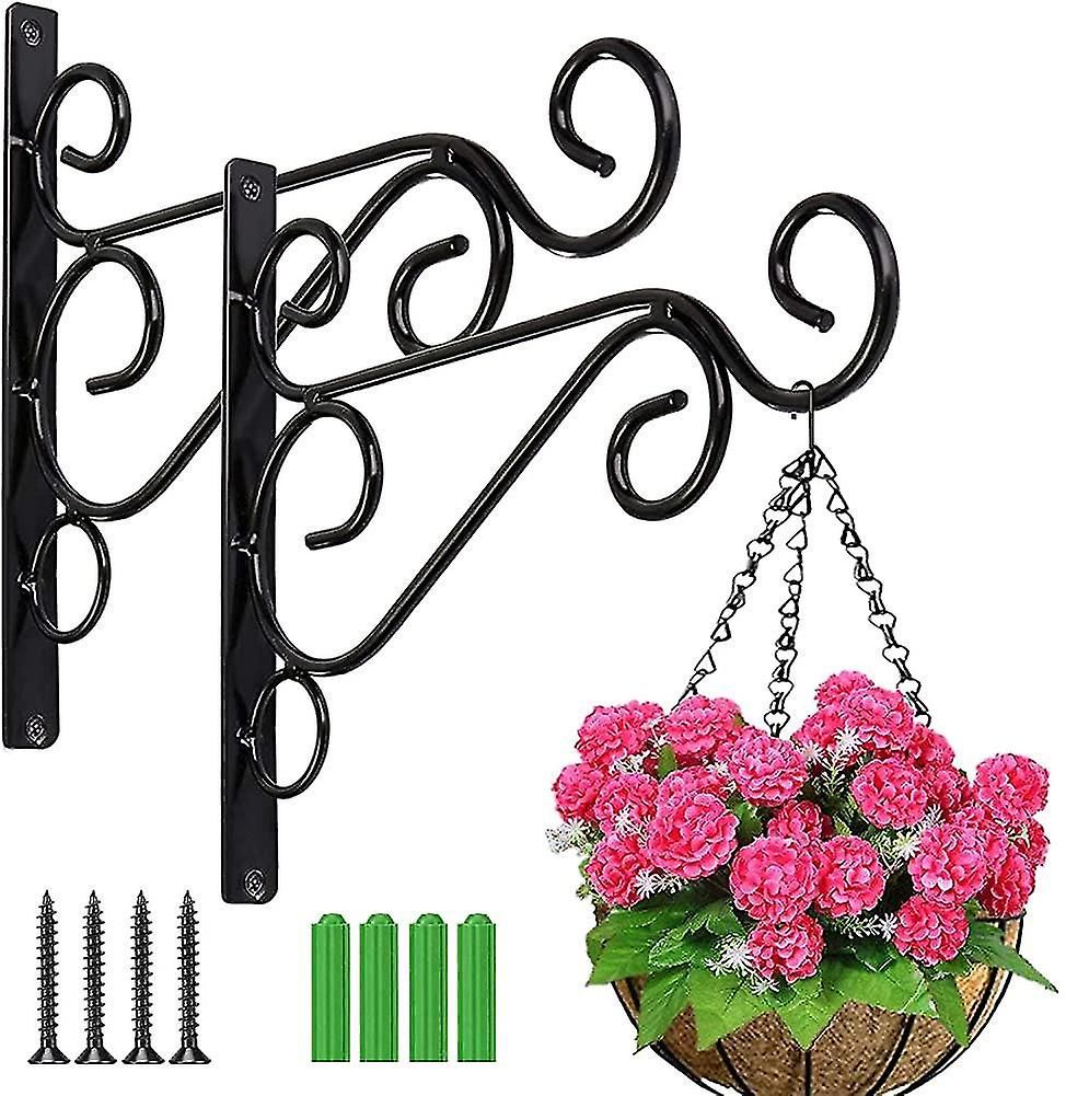 2 Pack Hanging Basket Brackets, Large Heavy Duty Wall Hanging Plant Basket  Bracket, 10 Inch Outdoor Indoor Home Garden Iron Plant Wall Hooks For Plant  | Fruugo Fr With Current Heavy Duty Wall Art (View 6 of 20)