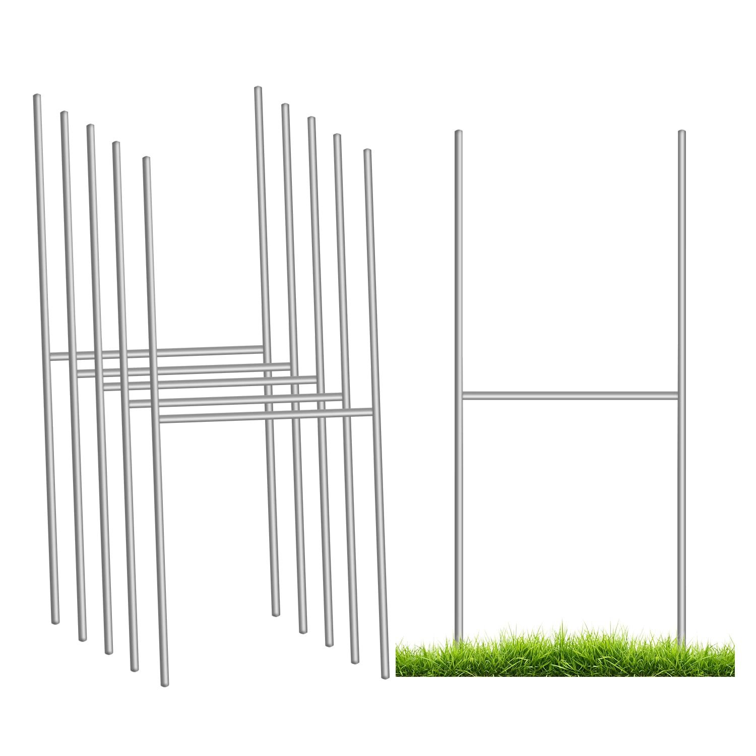 24"x14" Metal H Stakes Frame Wire Stakes Yard Sign Stake Lawn Sign Stake 10pcs  – Walmart Intended For 2017 H Stakes H Frame Wire Wall Art (View 3 of 20)