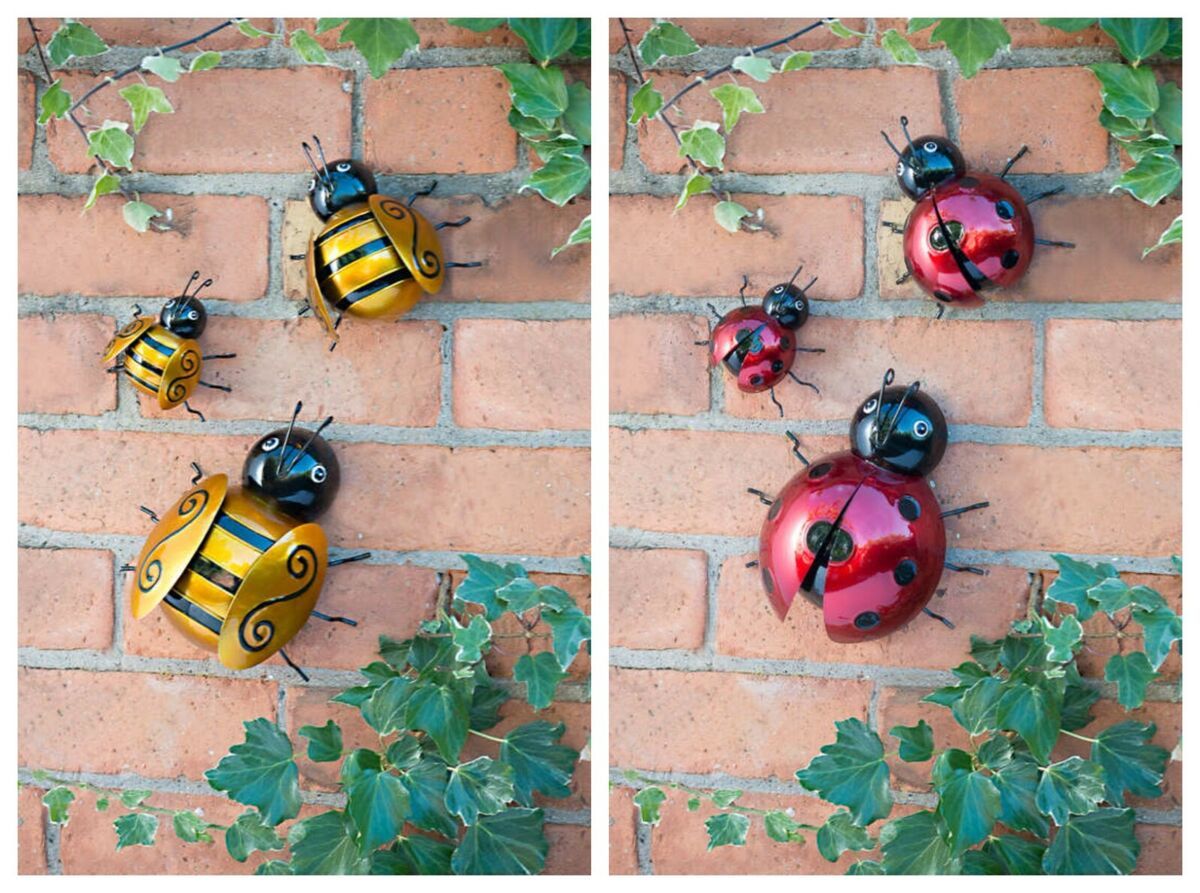 3 Pack Metal Bumble Bee & Ladybird Ornament Wall Art Outdoor Garden  Decoration | Ebay Regarding Best And Newest Bee Ornament Wall Art (View 14 of 20)