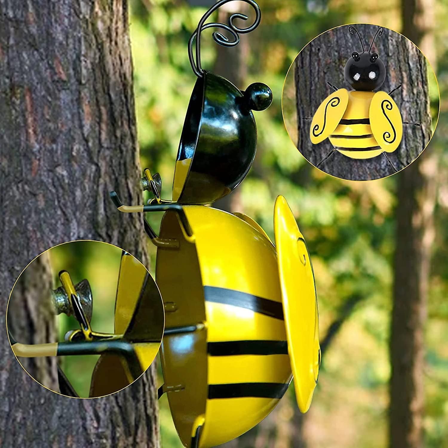 4pcs Metal Bumble Bee Decorations, Bee Wall Art 3d Sculpture, Bee Garden  Ornaments,metal Bumblebee | Fruugo No Throughout Best And Newest Metal Wall Bumble Bee Wall Art (View 16 of 20)