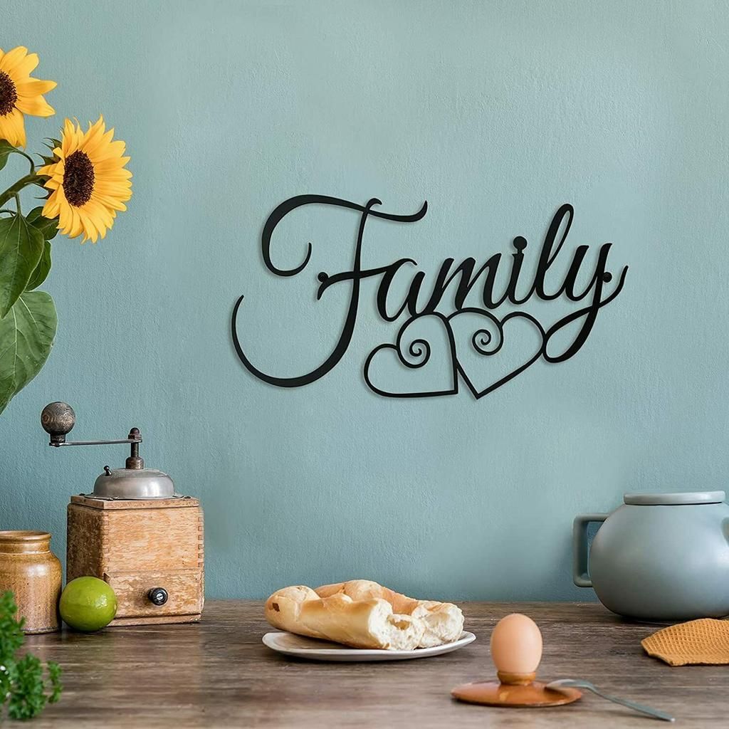 Acquista Family Wall Sign Family Wall Decor Sign Family Word Wall Art  Family Wall Hanging | Joom Intended For Most Current Family Word Wall Art (View 10 of 20)