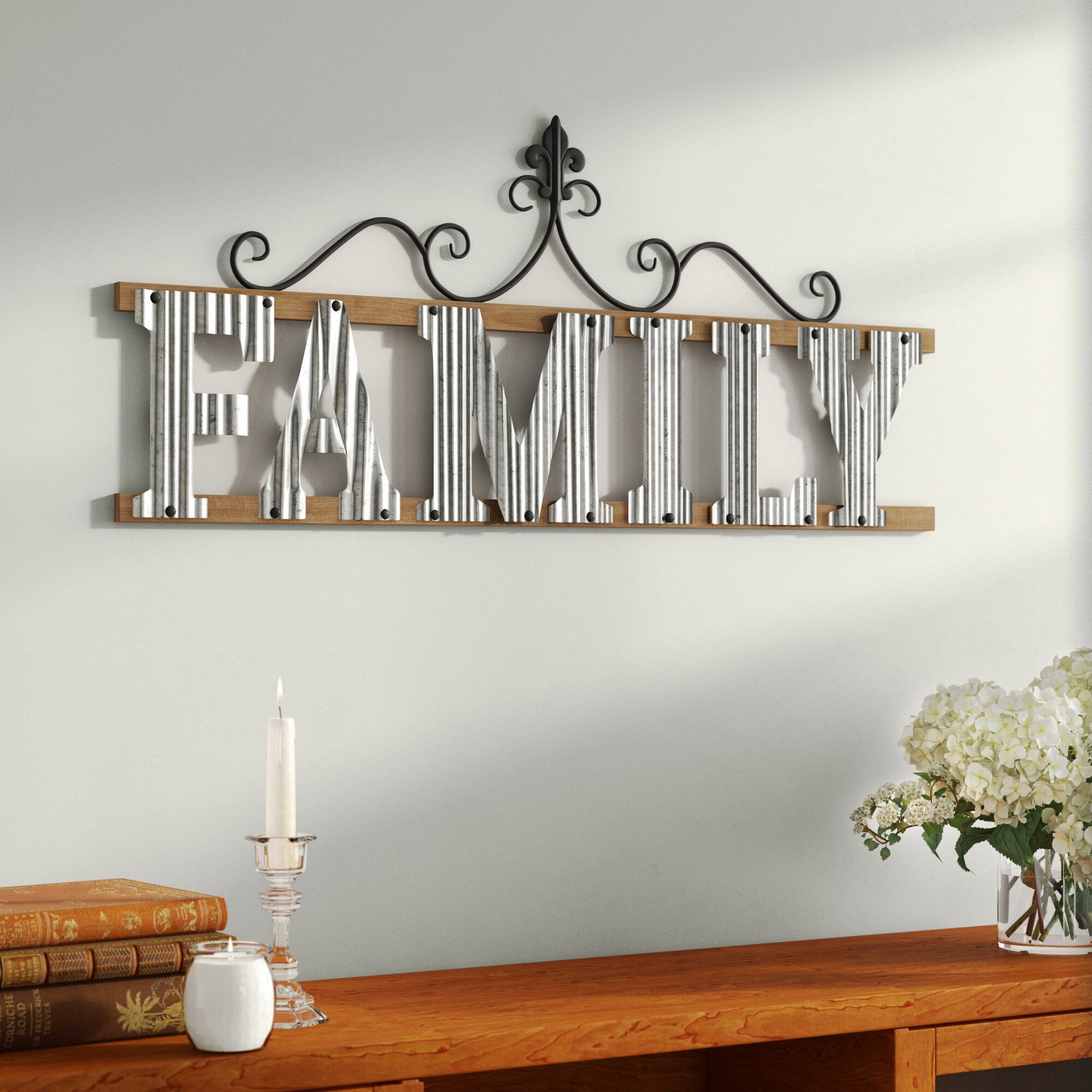 August Grove® Family Sign Wall Décor & Reviews | Wayfair For Most Up To Date Family Wall Sign Metal (Gallery 9 of 20)