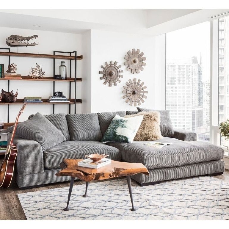 Aurelle Home Reversible Contemporary Sectional Sofa – On Sale – – 9487399 In Reversible Sectional Sofas (View 12 of 20)