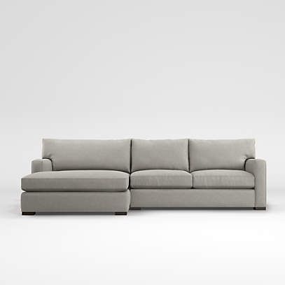 Axis 2 Piece Left Arm Double Chaise Sectional Sofa + Reviews | Crate &  Barrel Intended For Sofas With Double Chaises (View 9 of 20)