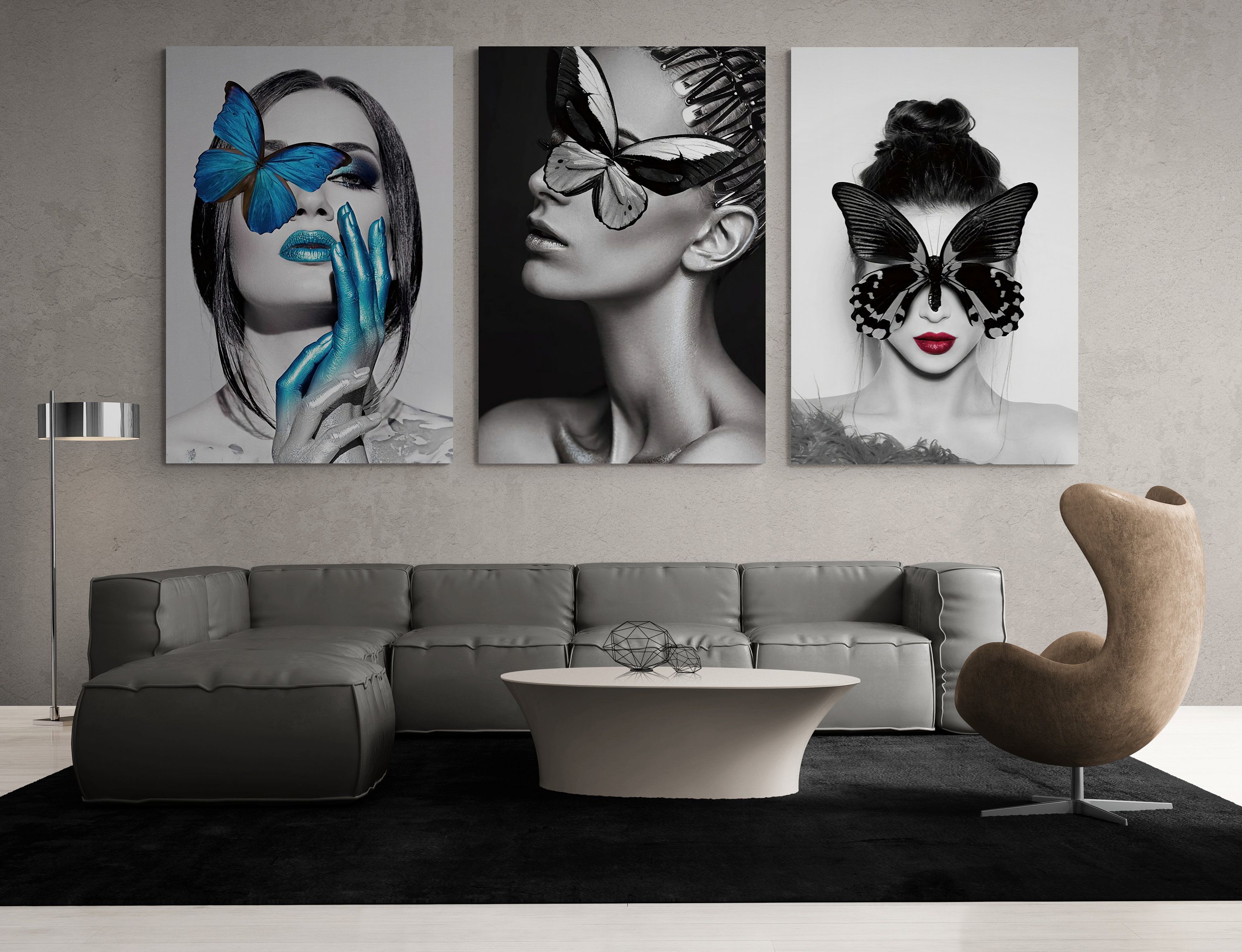 Beautiful Womans Face Wall Art Butterfly Wall Art Girl Face – Etsy Israel Within 2018 Women Face Wall Art (View 3 of 20)