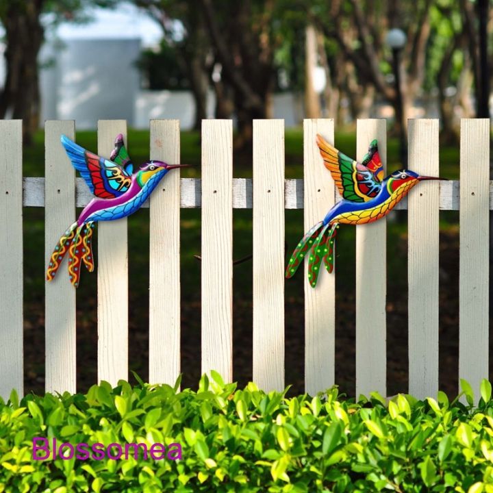 Blossomea Colorful Birds 3d Outdoor Sculpture Iron Outdoor Hanging Decor  Ornaments Metal Hand Made Bird Wall Art Fence Decorations | Lazada Ph With Most Recently Released 3d Metal Colorful Birds Sculptures (View 11 of 20)