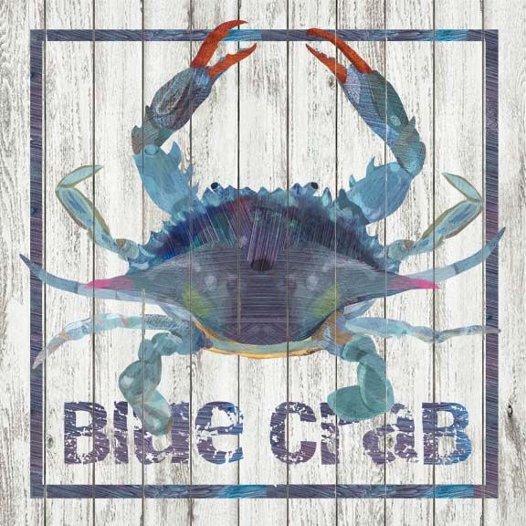 Blue Crab Wall Art Giclee Canvas Or Fine Art Paper – Two Can Art With Regard To Most Popular Crab Wall Art (Gallery 12 of 20)