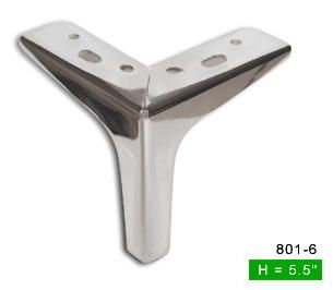 Buy Beautiful 5" Chrome Furniture Leg, Sofa Leg, Italian Style Square Metal  Leg Foot 801 6 At Affordable Price From Alpha Furnishings In Usa Inside Chrome Metal Legs Sofas (View 16 of 20)