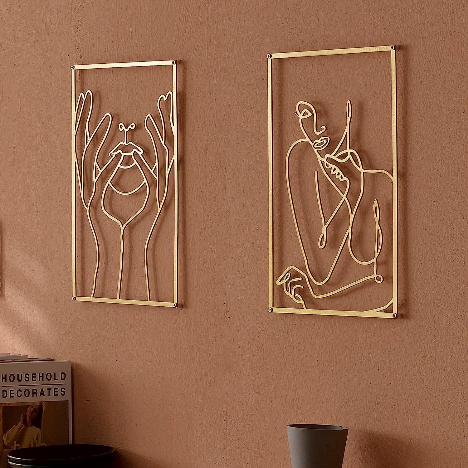 Buy Deatee Gold Wall Decor Art Set Of 2,  (View 19 of 20)