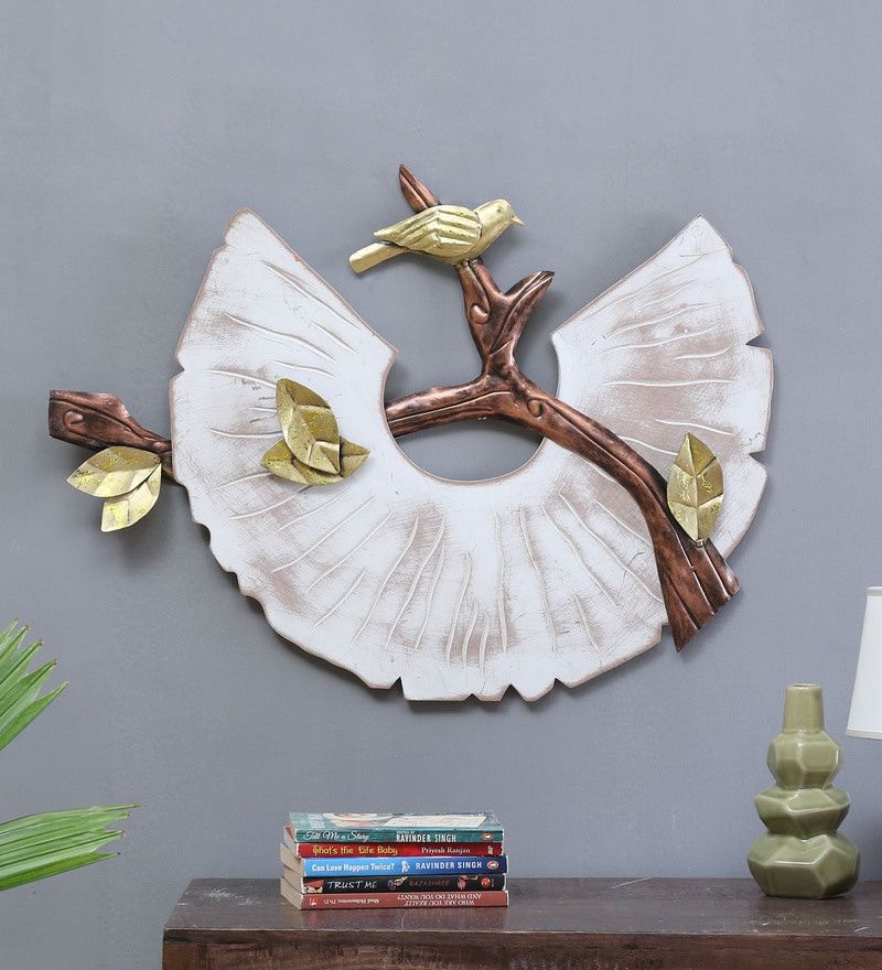 Buy Mosaic Wrought Iron Bird On Branch Wall Art In White At 56% Off Malik Design | Pepperfry Inside Best And Newest Metal Bird Wall Sculpture Wall Art (Gallery 16 of 20)