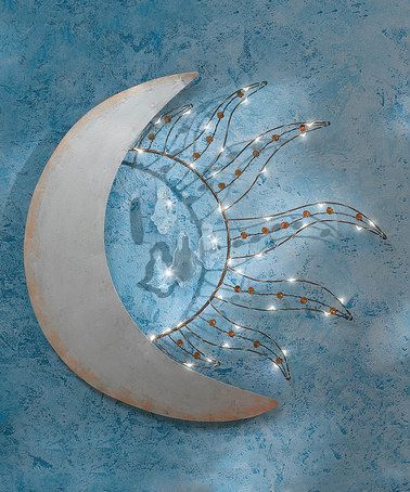 Cool Celestial Sun & Moon Light Up Wall Décor | Moon Decor, Decor, Home  Decor With Most Popular Sun Moon Star Wall Art (View 13 of 20)